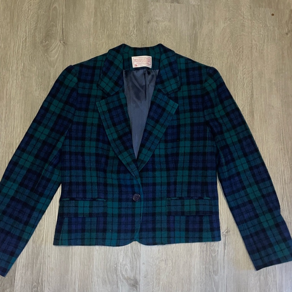 Pendleton plaid blazer jacket